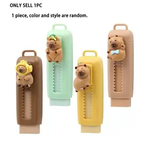 Capybara Retractable Erasers, Cute Rubber Push-Pull Eraser, Pencil Erasers for Kids Boys Girls, School Office Supply Stationery