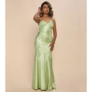 Rachel Satin Open Back Formal Dress