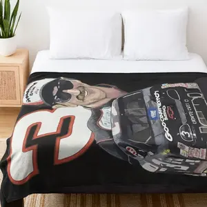 Ultra Soft Throw Blanket Dale Shirt Number 3 Earnhardt Flannel Light Weight Warm Blanket for Living Room/Bedroom , Vrchat Gamer Fleece Throw Blanket
