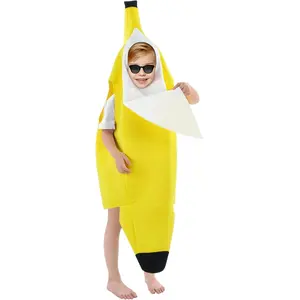 X-CPA16   Banana Costume for Kids Boys Girls Toddler Cute Fruit Outfit Halloween Dress up Costume for Play
