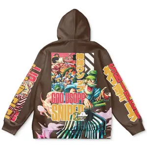 Usopp V2 OP Streetwear Hoodie - Ape Zip Hoodie - Hoodies Japanese Anime Style Zip Up Hooded Sweatshirts Men Women Fashion Y2k Oversized Pullovers