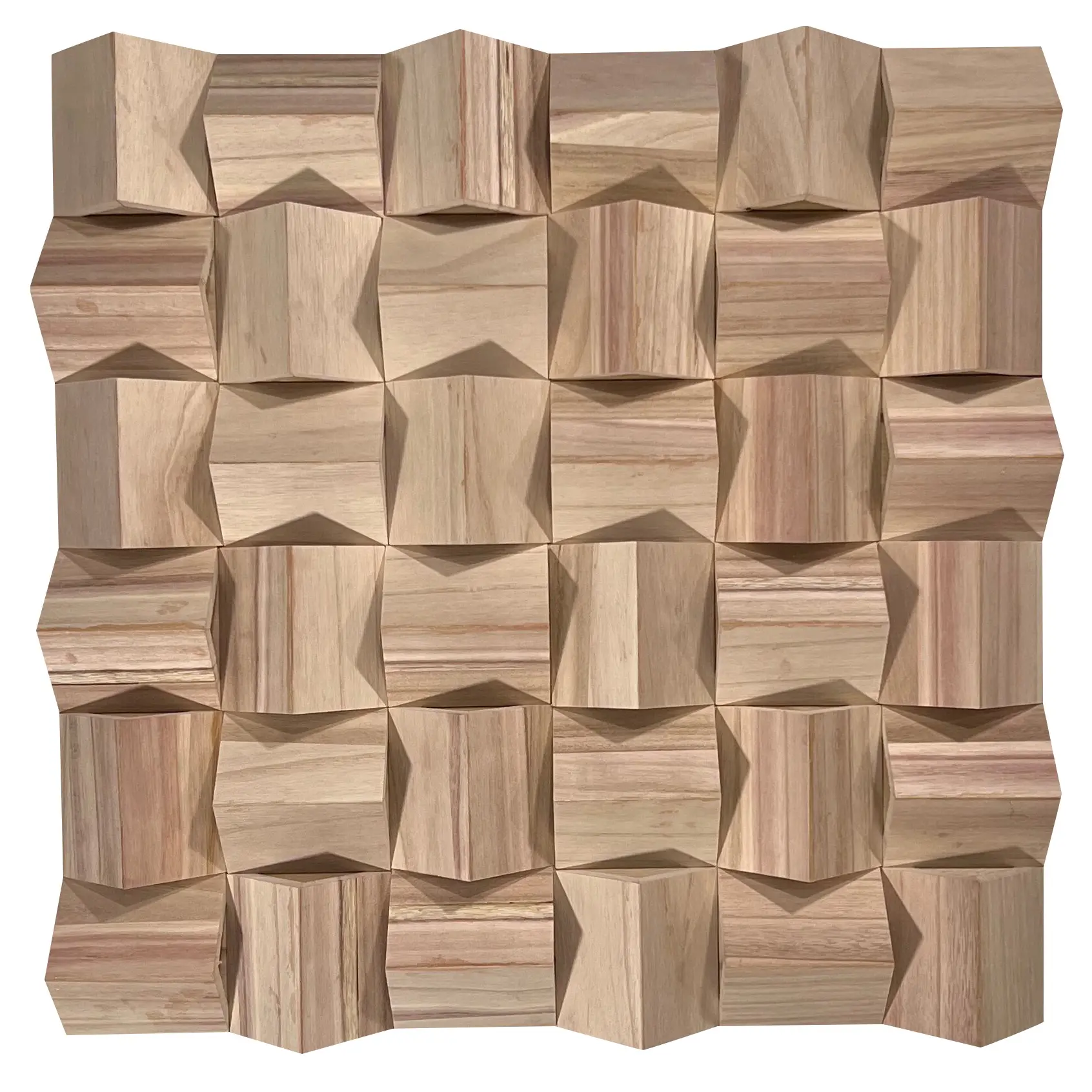 Acoustic Diffuser Panel - Wood Triangle Acoustical Diffuser For Sound Treatment In Recording Studios And More