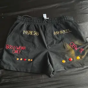 Women's Boss-Wear Gemstone-Embellished Booty Shorts, Size Large, Womenswear Bottom