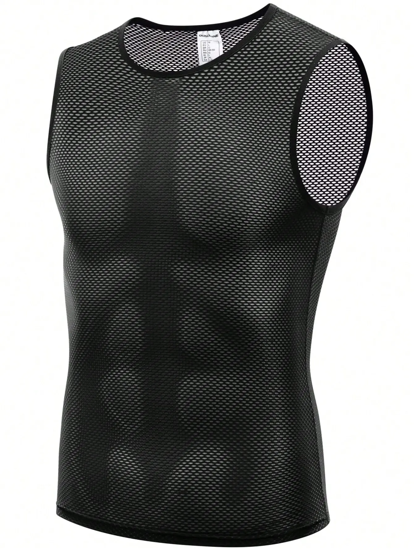 Qualicos Men’s Breathable Quick-Dry Sports Tank | Compression Undershirt | Sweat-Wicking Cycling Vest | Breathable Sports Vest |cooling vest
