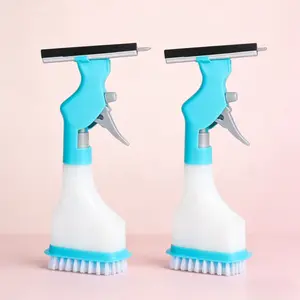 4-in-1 Window Cleaning Tool Set Spray Wipe Squeegee & Scrub 2pcs Game-Changer for Glass Mirrors No More Switching Tools Mid-Clean Effortless Cleaning