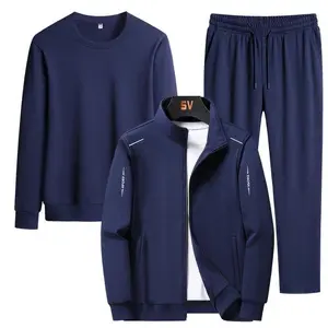Men’s Tracksuit (3 Pieces), Spring/Autumn Unisex Hoodie & Sweatpants Set, Fashionable Jogging Suit