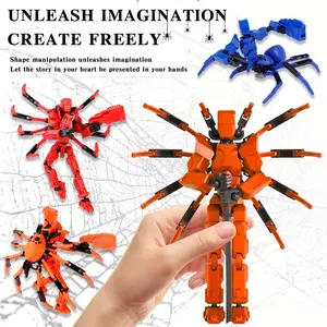 T13 Action Puppet Spider Robot 5.7 Inch, Transforming Spider Mecha Model, Jointed Humanoid Transformer, Sci-Fi Advanced Robot Gift, Action Figures