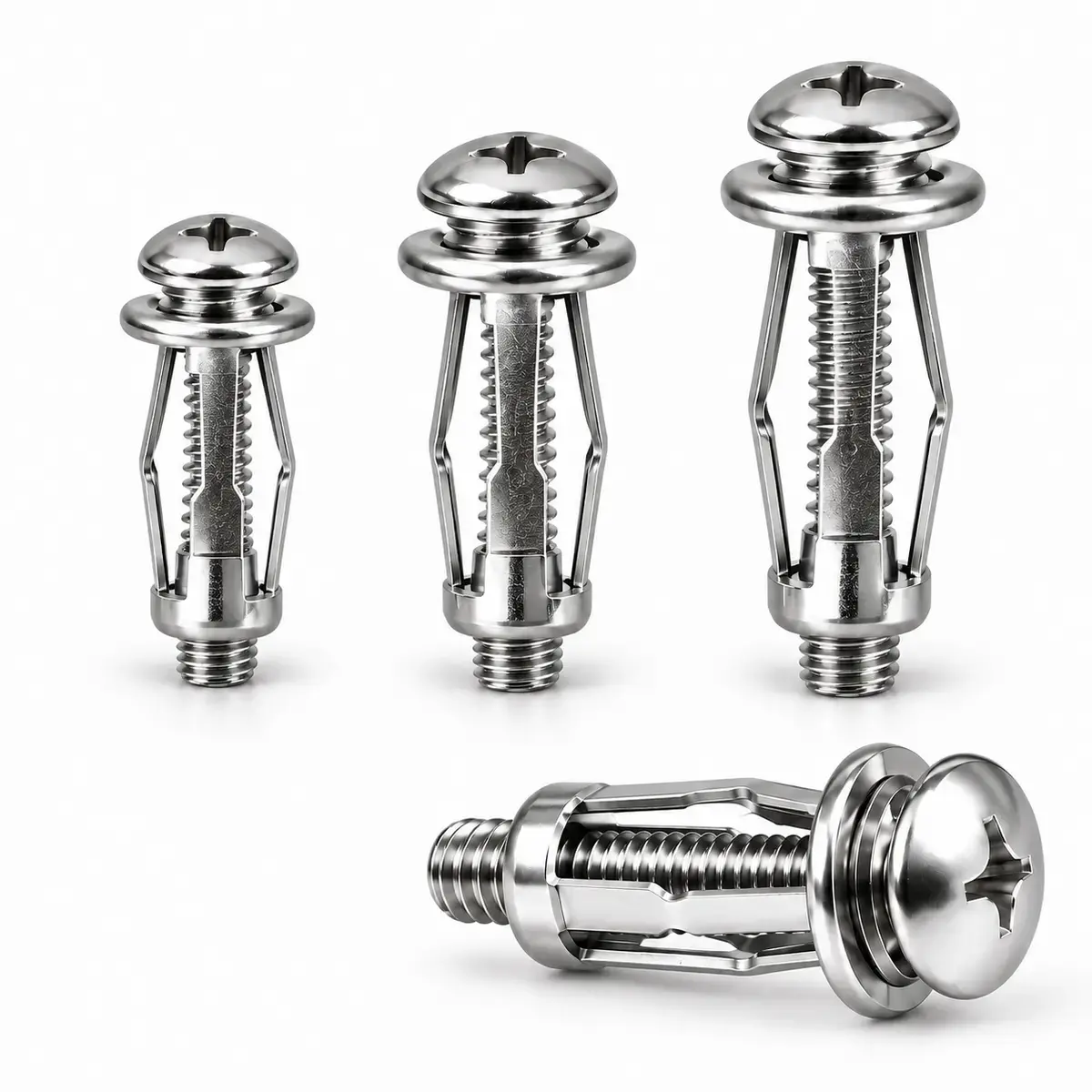Zinc-Plated Carbon Steel Blind Expansion Rivnut Set (30/90Pcs, M4/M5/M6 Sets), Rustproof Fasteners for Thin Sheet Metal, Hollow Wall Mounting, Tool Upgrade