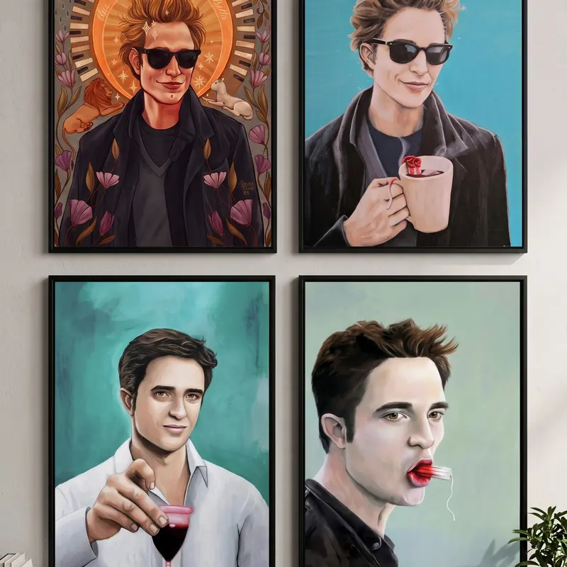 Funny Edward Cullen Bathroom Wall Art Premium Archival Grade Canvas Poster Twilight Meme Decor Vampire Fan Gift Trendy Bathroom Art Print Hilarious Twilight Merch