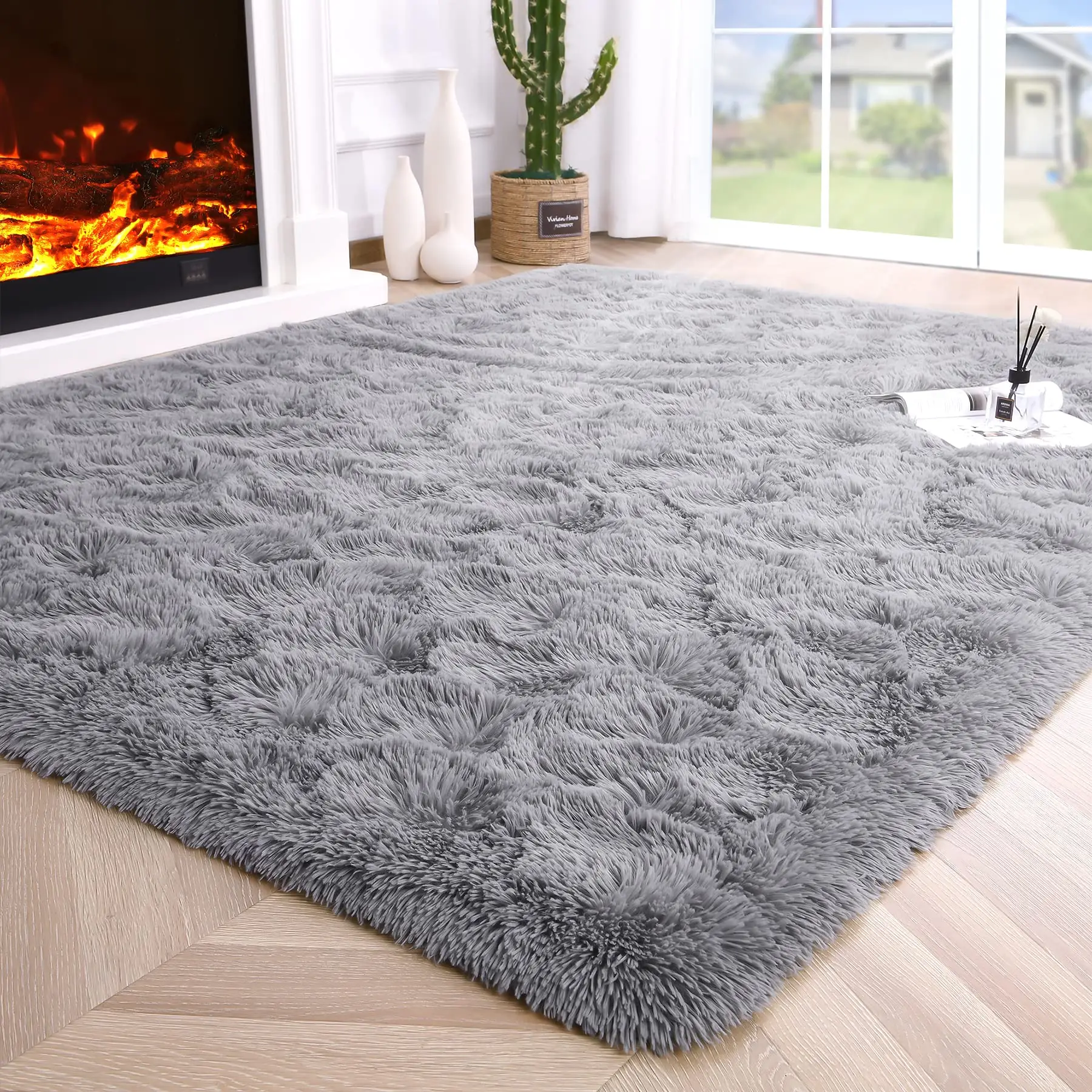 LOCHAS Ultra Soft Indoor Modern Area Non-Slip Rugs Fluffy Living Room Carpets for Children Bedroom Home Decor Nursery Rug