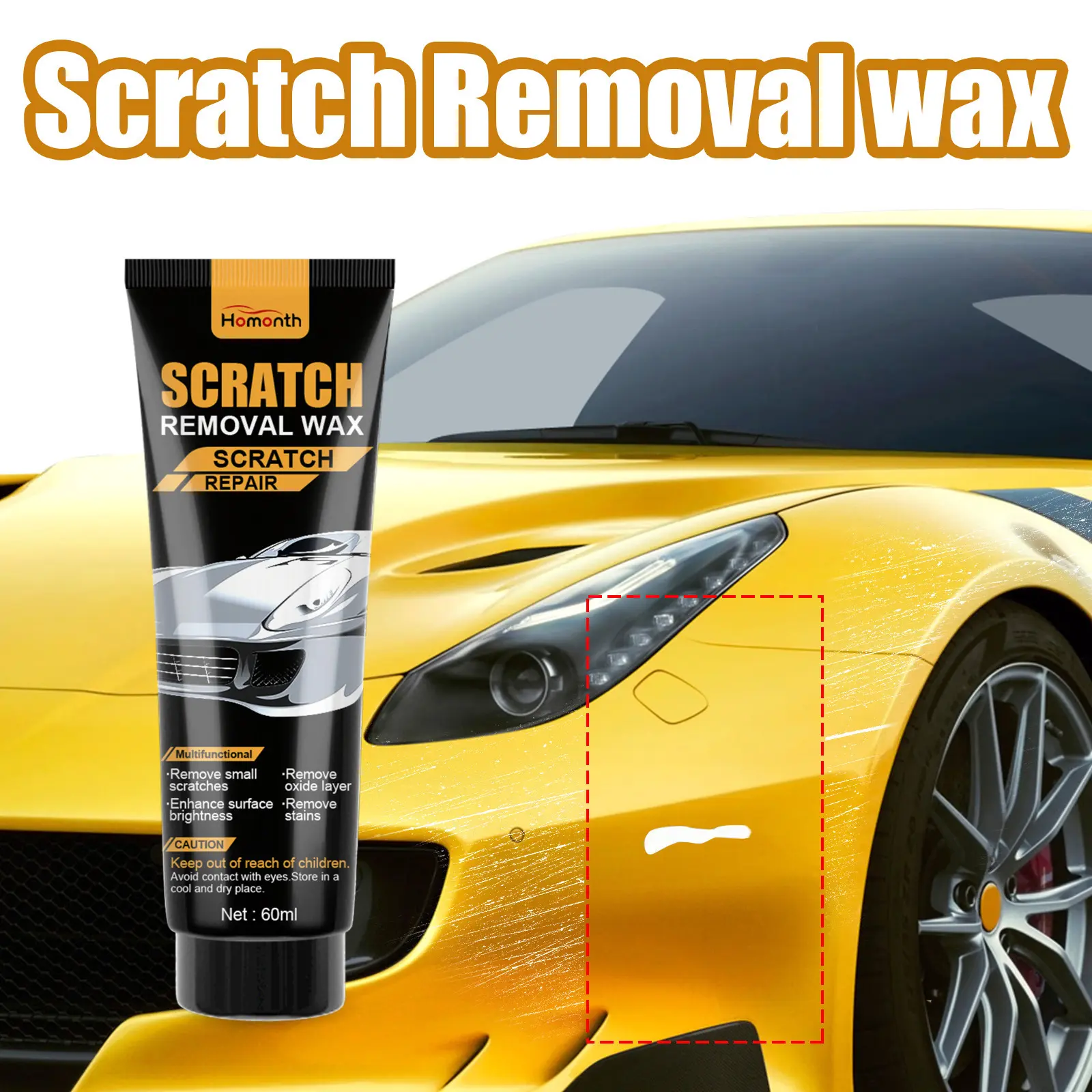 Advanced Car Scratch Removal Paste, 2026 Scratch Repair Kit with Polishing Paste and Cleaning Sponge, Car Paint Fine Scratch Care Cream, Scratch Repair Wax, Scratch Remover