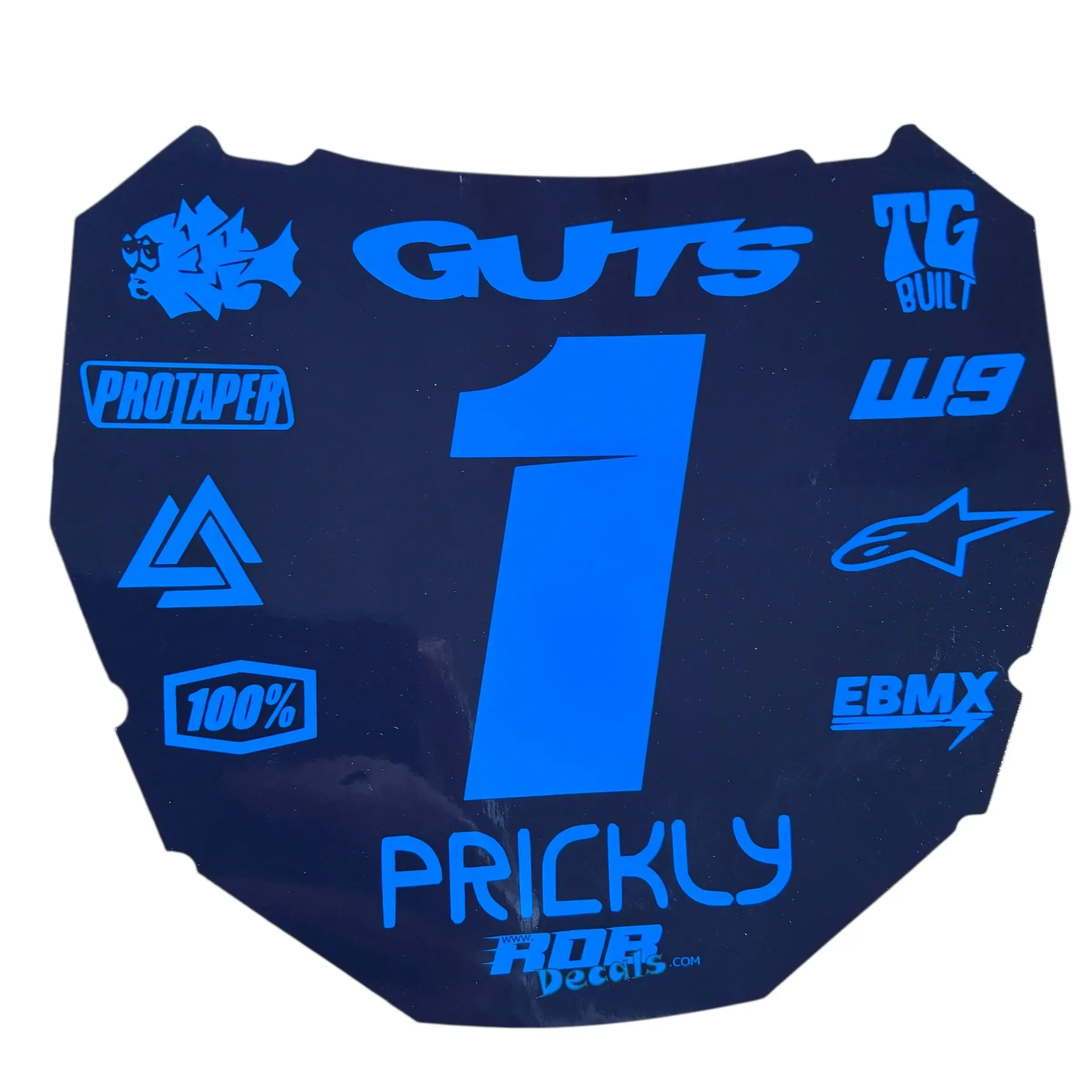 ODI Plate Decal — 11 Logos — Blue
