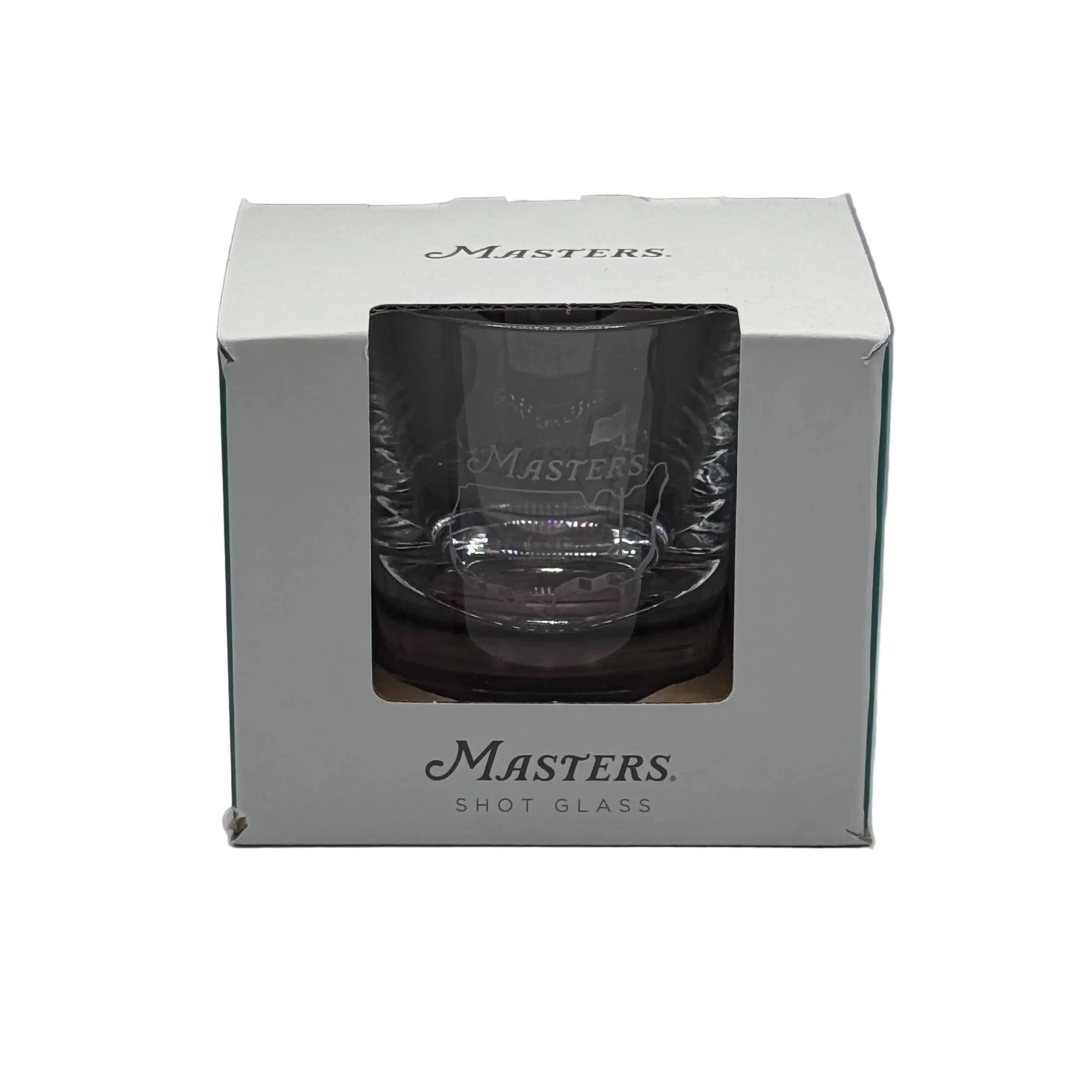 Officially Licensed Masters Tournament Logo 3.5oz Crystal Engraved Etched Golf Shot Glass - Kitchenware Drinkware Accessory, Engraved Glasses, Etched Glasses