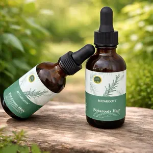 Botaroots Hair Growth & Strengthening Serum - Rosemary Castor & Ginger Oil - Nourishing Scalp Treatment for Thicker Healthier Hair - 60ML 2FL OZ Mild Daily Haircare