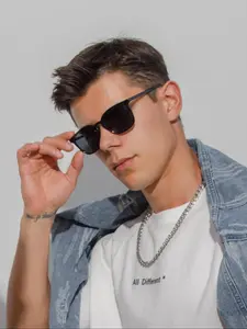 Men's Simple Square Frame Polarized Sunglasses, Trendy Casual High Quality Sunglasses  for Everyday Use, Fashion Accessories for Outdoor Activities