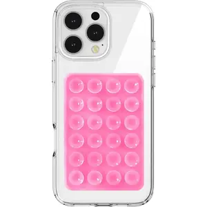 Suction Phone Case Mount, Silicon Adhesive Phone Accessory for Smartphones, Hands-Free Mirror Shower Phone Holder for Selfies,  Videos ()