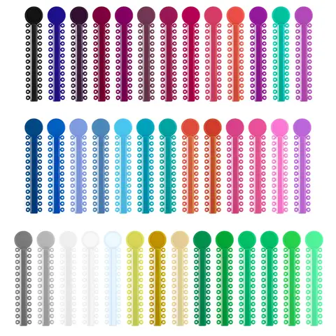 Multicolor Orthodontic Ligature Ties - 1040 Pcs Dental Orthodontic Accessory, Elastomeric O-Rings Braces Rubber Bands for Dental Care Use