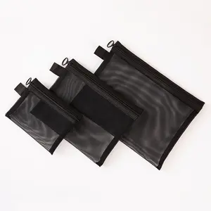 Travel Makeup Bag Organizer, Transparent Mesh Large Capacity Lipstick Holder, Portable Simple Bathroom Kit Storage Bag