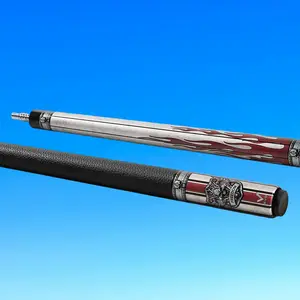 EVO FREEDOM POOL CUE - CRIMSON FLAME - BLACK LEATHER WRAP