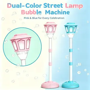 Bubble Maker Toy for Kids, Bubble Machine with Lights, Music, Adjustable Stand and Portable Party Play