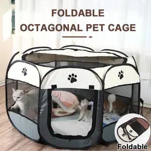 Portable Pet Playpen, Extra-Large Size, Foldable Dog Exercise Tent, Cat House Playground, Suitable for Puppies and Kittens, for Indoor/Outdoor Travel and Camping.