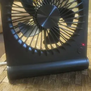 UNIQNOVA Mini Desk Fan with Strong Airflow 220°Tilt Folding Portable Rechargeable 3 Speed Adjustable Ultra Quiet USB Fan for Office Bedroom Outdoor