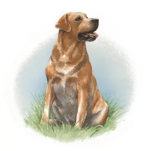 Dog Labrador Yellow Overglaze Ceramic Decals