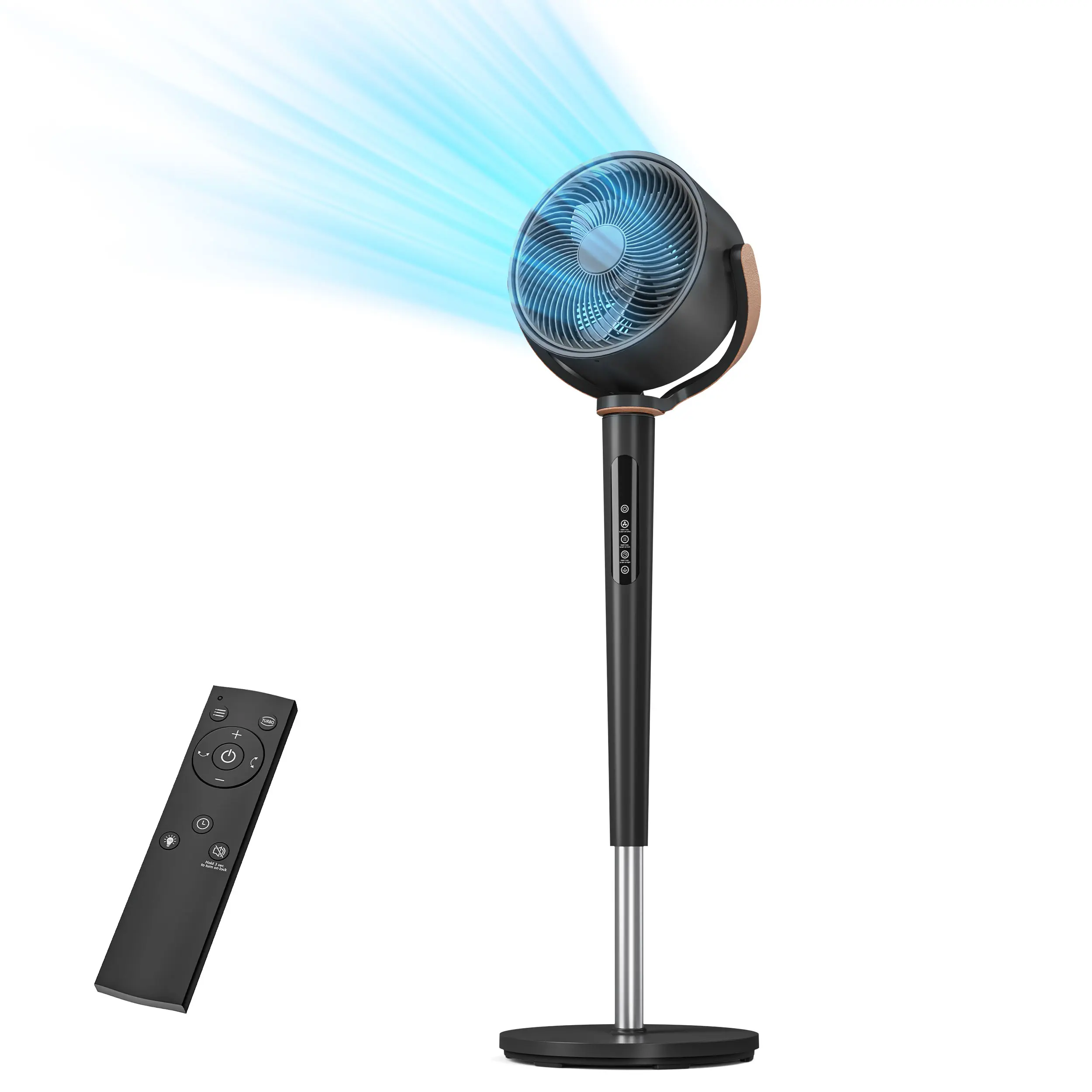 TEHANLD circulator Fan for Home Standing Oscillating with Whole Room Airflow Remote 100ft, 20dB,Cooling Fan for Bedroom,16 Wind Speeds,4 Modes,Quiet Operation