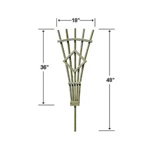 212 MAIN FT3CVD 3 ft. Treated Pine Rose Trellis - Garden, Outdoor Use, with Rounded Edges