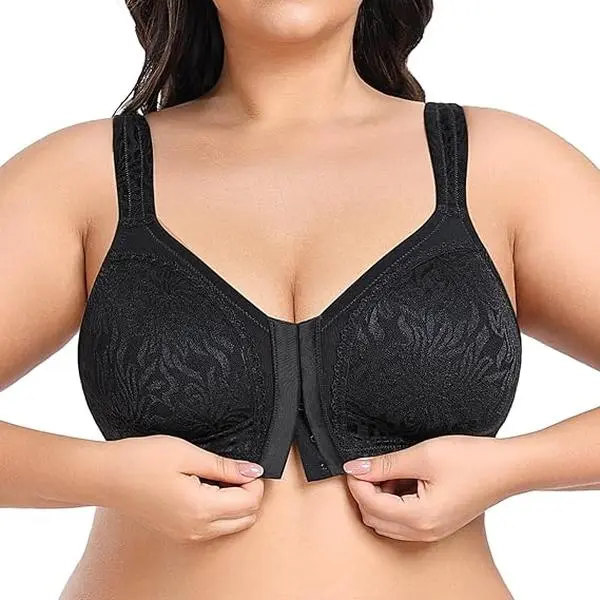 WingsLove Women's Comfort Minimizer Bra Wirefree Non Padded Seamless Full Coverage Bra Plus Size WingsLove Women's Comfort Minimizer Bra Wirefree Non Padded Seamless Full Coverage Bra Plus Size