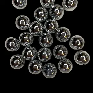 Round Metallic Silver Beads 10pcs