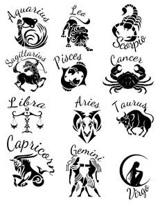 Zodiac Decal Sticker Permanent for Car Truck Motorcycle Laptop Tumbler Smooth Surface Astrology Signs 4"