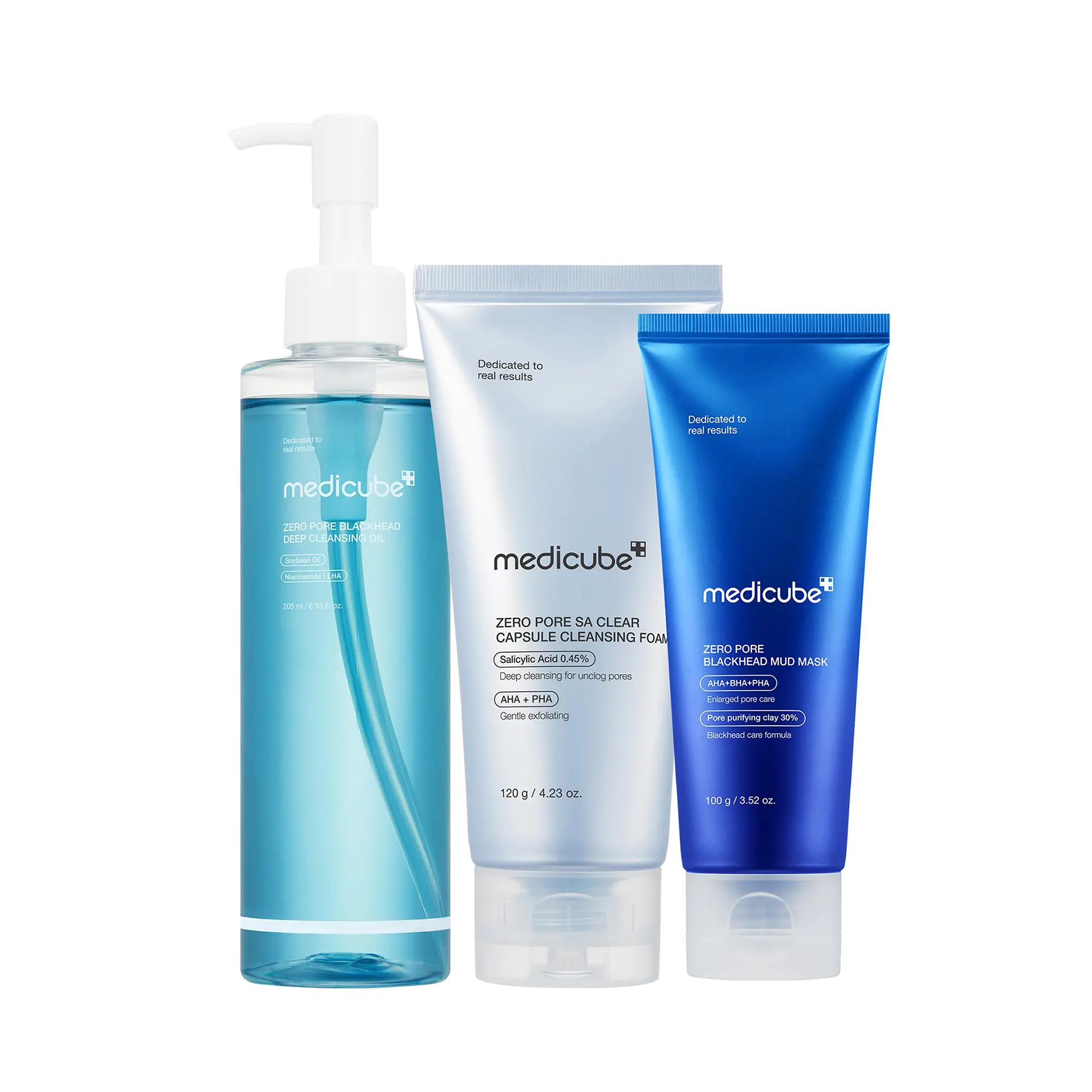 [medicube] Pore-fect SETㅣDeep Pore Cleansing, Gentle Exfoliating Foam Cleanser, Mud Clay MaskㅣExcess Sebum, Look of Blackhead Care, Korean Skincare