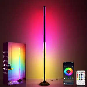 RGB Floor Lamp with LED Light, Voice Control and Music Sync, Multiple Color Changes, Ideal for Home Decor and Ambient Lighting, Remote Control Included