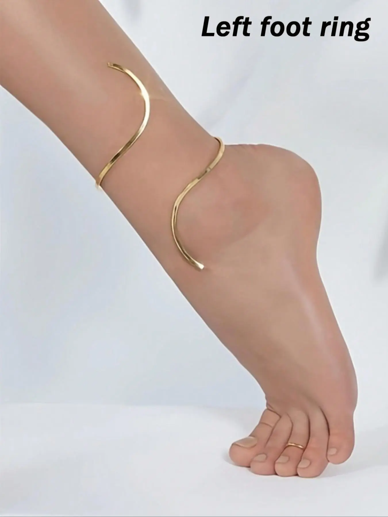 Simple Vintage S-Shaped Anklet, Trendy Jewelry Accessories, Fashionable Adjustable Foot Jewelry for Women & Girls, All-match & Exquisite Jewelry for Birthday Gift