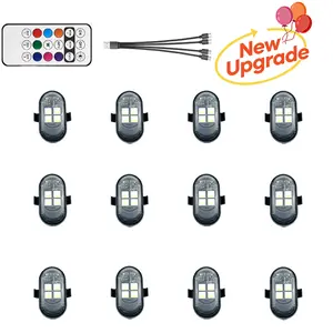 [2026 Upgraded] Multi-Color USB Rechargeable LED Ambient Lights for Car Interior, Stylish Auto Decoration and Night Lighting