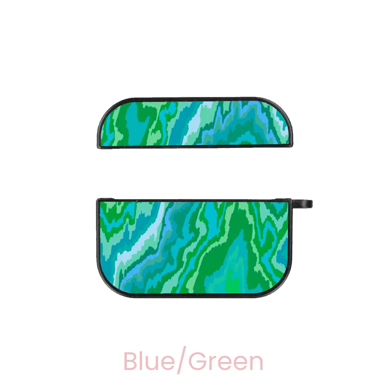 abbyrose Tapestry AirPod Case Original (1st or 2nd gen) Rigid Plastic Blue/Green