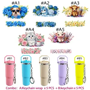 10-In-1 DIY Craft Kit, Includes 5 Mini Keychains & 5 UV DTF Stickers, Perfect for Holiday Gifts, Party Favors, Daily Surprises