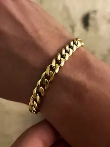 Men's Punk Style Cuban Chain Bracelet, Stainless Steel Classic Design, Vintage Versatile Accessory for Daily Wear, Cuban Link Bracelet