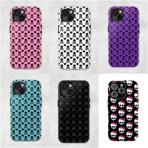 Blue Skully | Skull n Crossbones Y2K Emo Goth Aesthetic Tough Phone Case 11-17