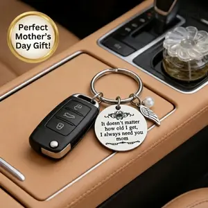 Meaningful Mother's Day Gifts from Daughter Son, Sweet Sentiment  Keychain for Mom Birthday Appreciation Gifts for Mom Mommy, Stainless Steel Keyring