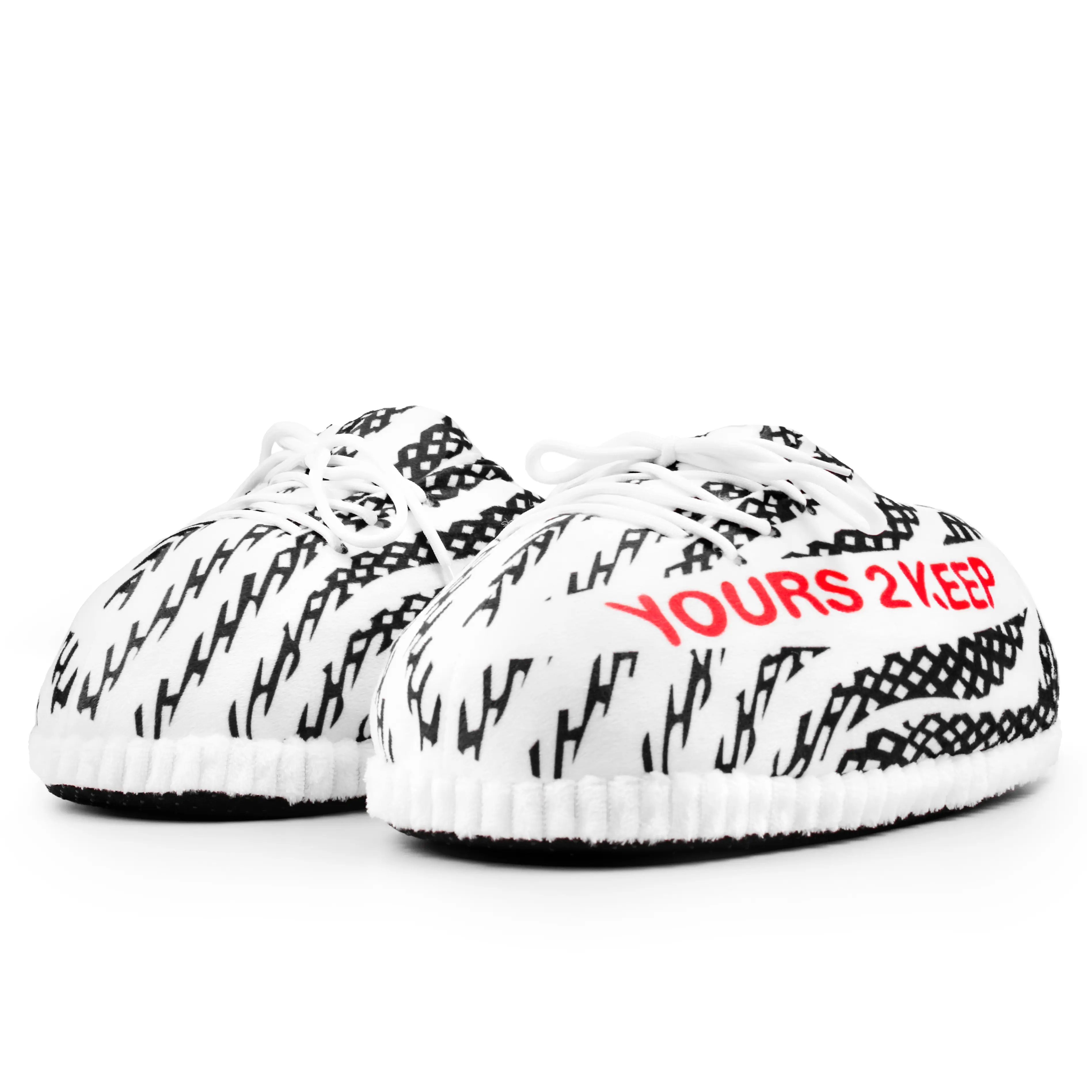 Yours 2 Keep White Marble Sneaker Slippers for Men and Women, One Size Fits Most flexible party