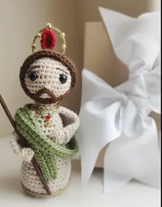 St Jude Thaddeus Crochet Amigurumi Doll Handmade