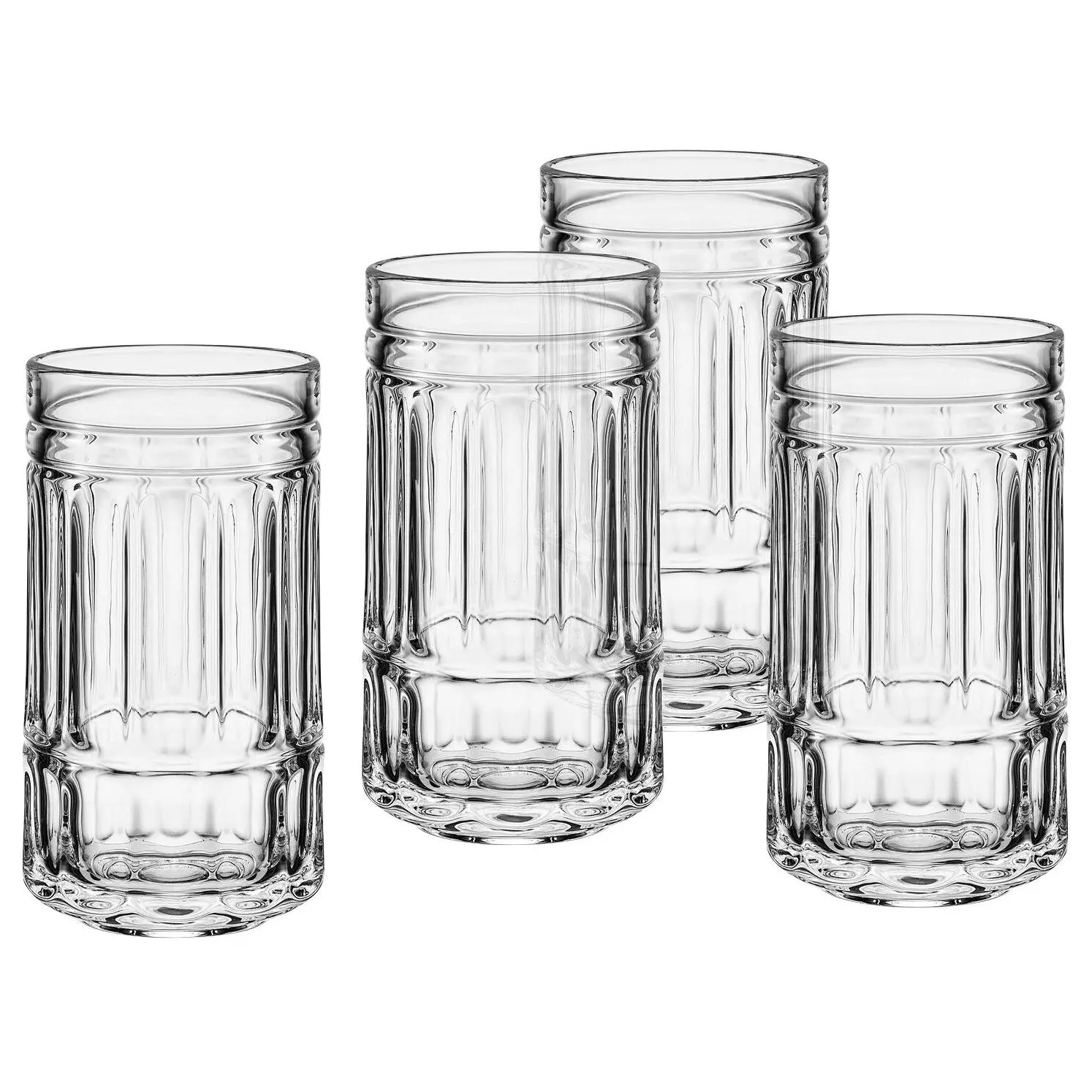 Mikasa Lawrence Set of 4 Highball Glass Mikasa Lawrence Set of 4 Highball Glass