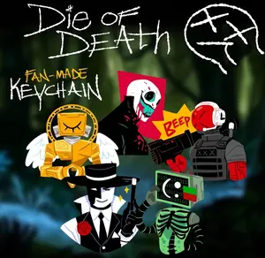 Die of Death Keychain | Pursuer, Harken, Artful, Killdroid, Badware, Gift For Kid