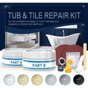 Almond/Biscuit/Bone Bathtub Repair Kit, Quick Fix for Cracks & Chips, 3.7oz Shower & Sink Repair Solution, Durable Fiberglass & Acrylic Patch, Reusable Crack Sealant for Toilet & Tub pandikit