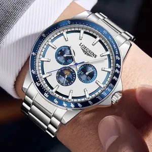 Authentic LOEGSINS Men's Automatic Watch, Luminous, Water-Resistant, Fashionable and Versatile, Lifetime Warranty.