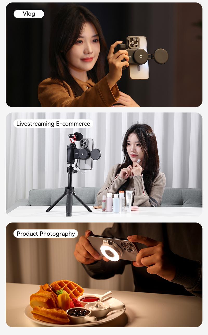 Ulanzi Magnetic Selfie Light LM19, LED Fill Light Compatible with Magsafe, LED Selfie Ring Light Ulanzi Magnetic Selfie Light LM19, LED Fill Light Compatible with Magsafe, LED Selfie Ring Light