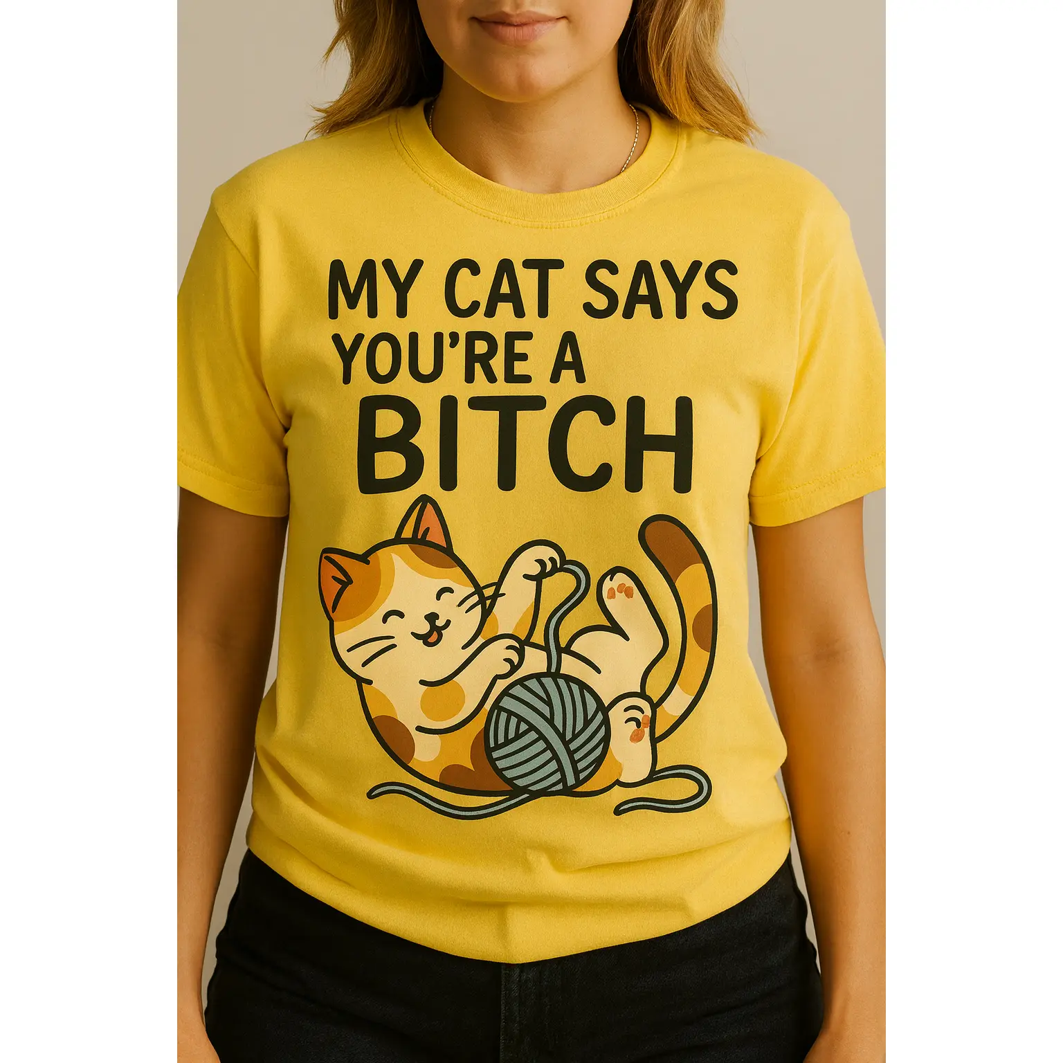 “My Cat Says You’re a Bitch” – Calico Cat T-shirt