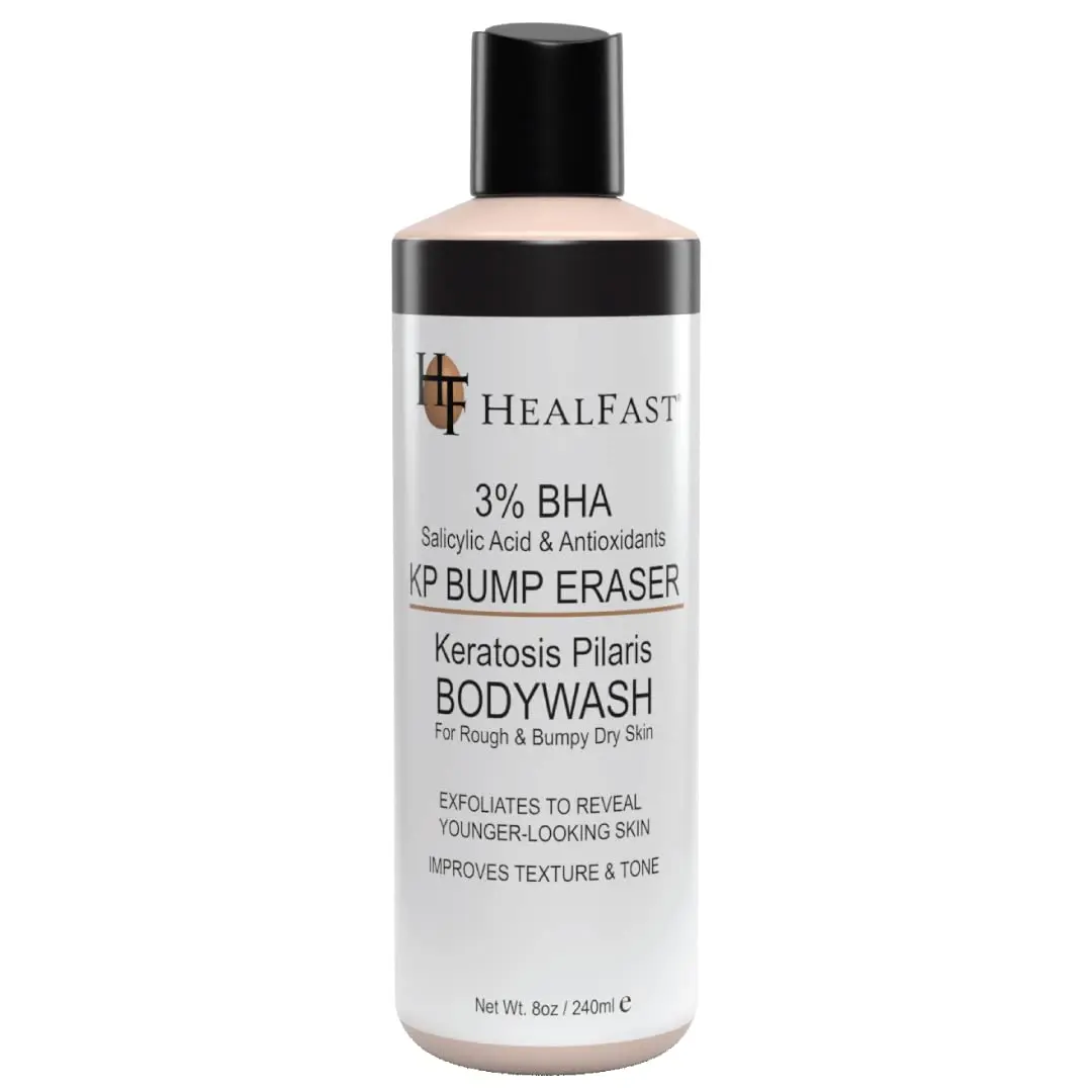 HealFast KP Bump Eraser Body Wash with 3% BHA - Exfoliates & Softens Rough, Bumpy Skin - Keratosis Pilaris Treatment - No Scrubbing Needed - For All Skin Types (8 oz) Skin care products